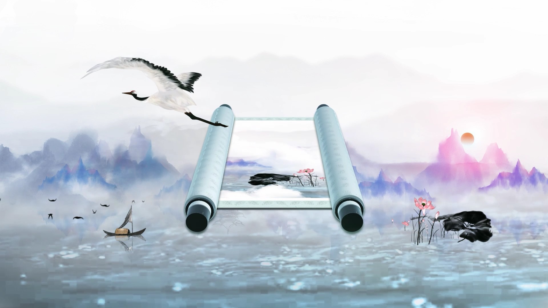 【PR模板】【片头模板】水墨中国风简约国潮图文展示PR模板-PoseAe-PoseAe