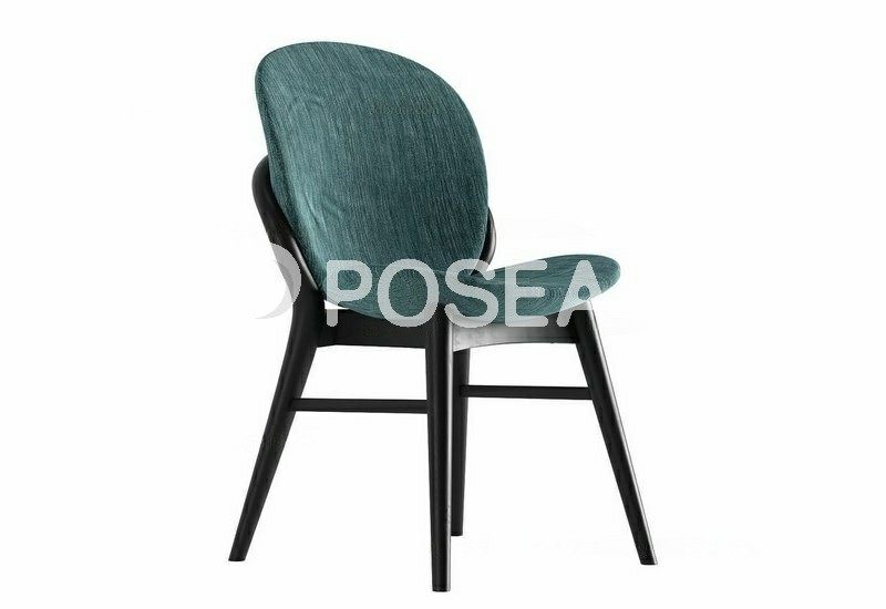 图片[1]-【3D模型】墨绿绒黑木椅 3D 模型-PoseAe视频创意库