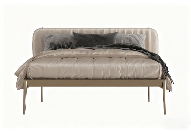 【3D模型】浅棕金属腿床 3D 模型-PoseAe