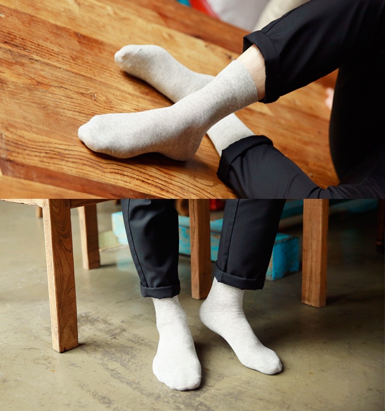 Vớ nam vớ cotton màu đen khử mùi mùa đông eo thấp nam vớ thuyền bốn mùa vớ cotton mỏng phần 10 đôi tất nữ cổ cao