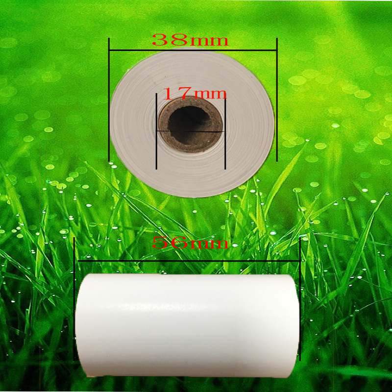 10 rolls 57x38 blank silver - sensitive printing paper supermarket receipt and cash - capsule paper 58m ultra - thin smooth and clear