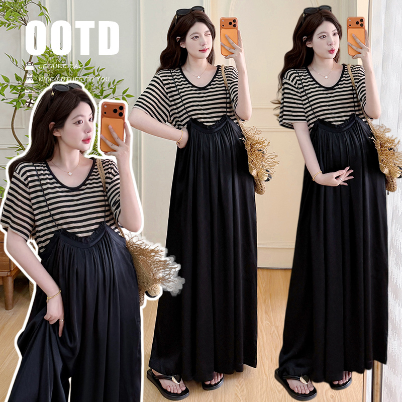 New Summer Korean-Style Tops + Overalls Set