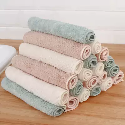 Thickened rag kitchen housework cleaning cloth towel do not lose hair, oil suction wipe table dish cloth towel