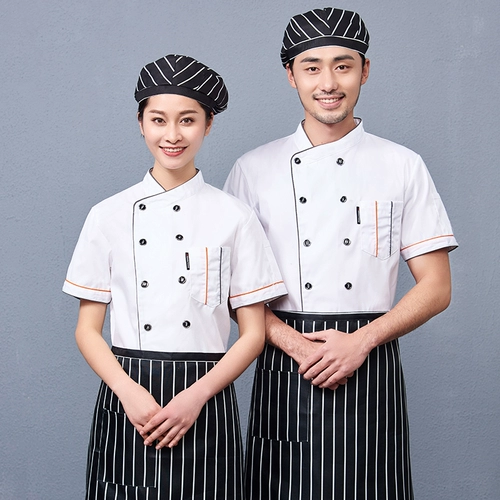 Летний кофейный лонгслив для работы, рабочая одежда, короткий рукав, делается под заказ, с печатью вашего логотипа