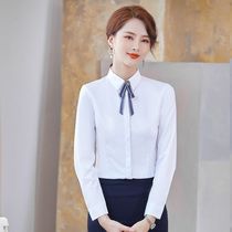 White shirt work clothes woman sleeve autumn dress sales manager 4S store bank commuter career suit customization