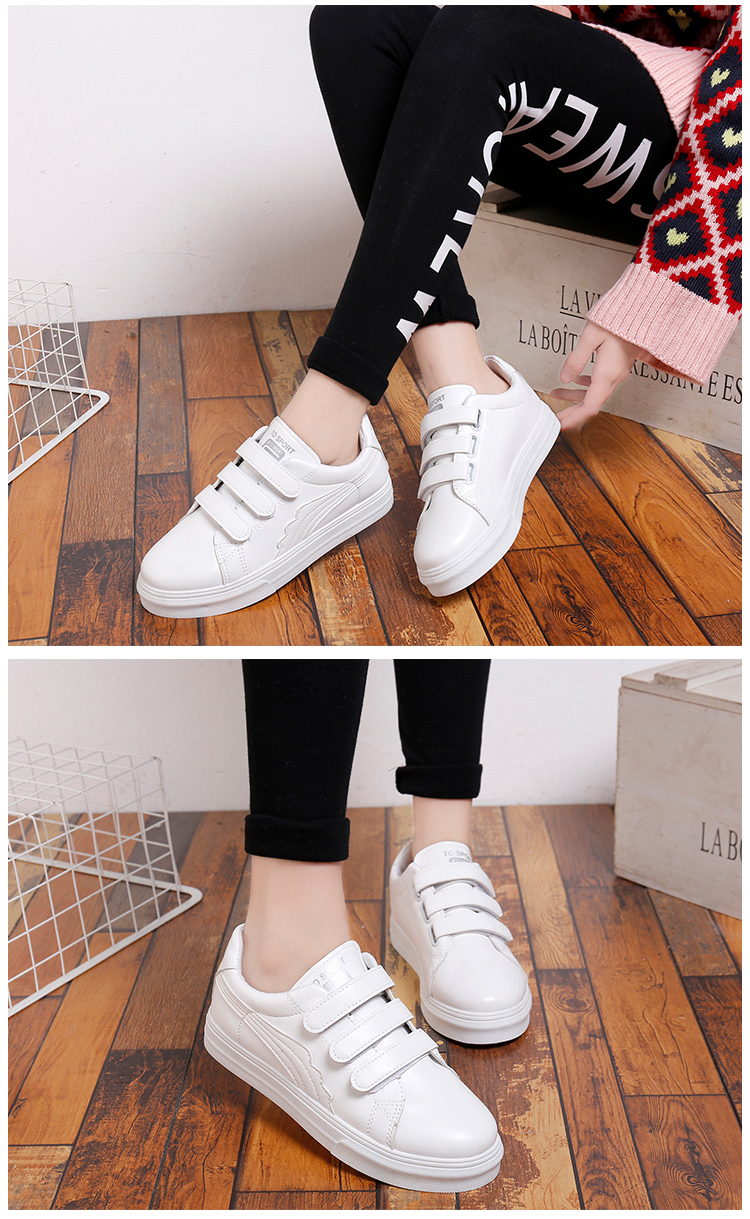 18 Hàn Quốc phiên bản của mùa xuân mới low-top giày Velcro giày phẳng giày thường giày của phụ nữ giày trắng nữ sinh viên giày của phụ nữ