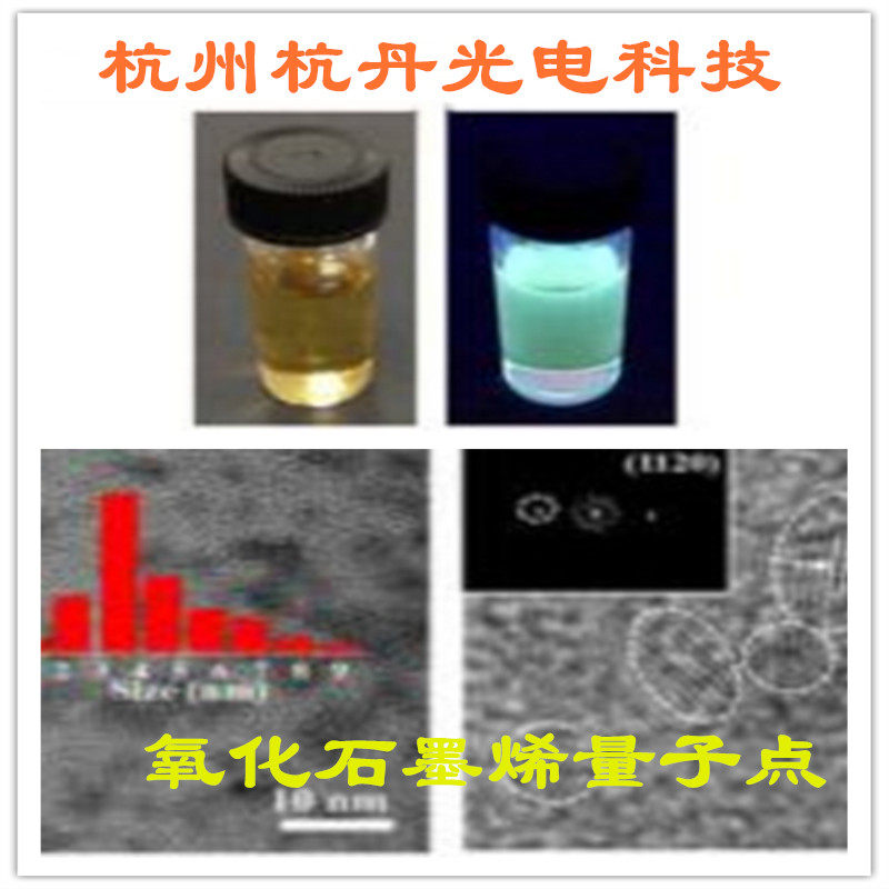 氧化石墨烯量子点3-15nm，单层氧化石墨烯溶液 发蓝光溶液呈碱性