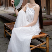 Xiao Gongzi Original 丨 Su Su) Guofeng retro slim soft silk satin apron strap tube top ZX102