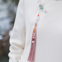 Chinese style retro literary and artistic Joker pure handmade tassel cheongsam press placket P06