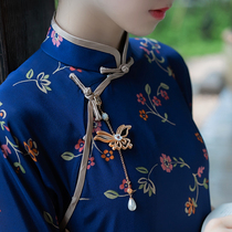 Xiaogongzi original retro handmade butterfly buckle cheongsam Hanfu tea suit press placket accessories P52