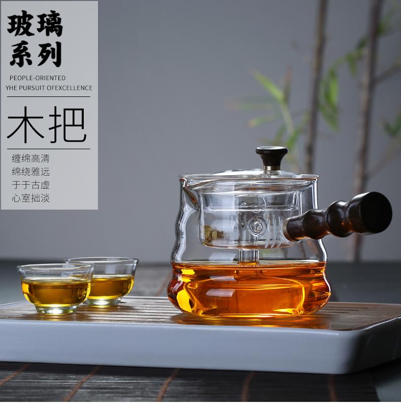 Glass teapot thickening heat boil tea steamer home burn hydropower TaoLu high - temperature steam pot of black and white tea