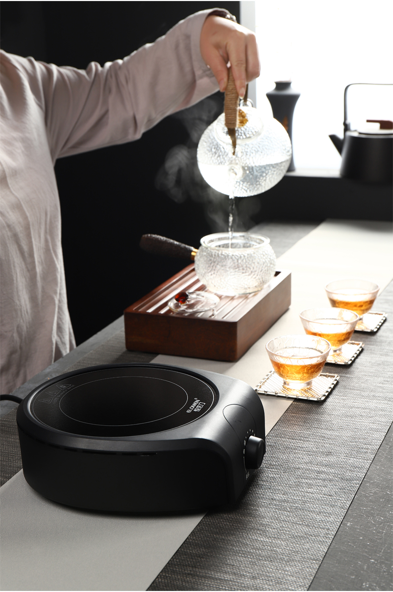 The Mini electric TaoLu tea stove.mute small iron pot of boiled tea glass furnace with Japanese tea induction cooker light waves