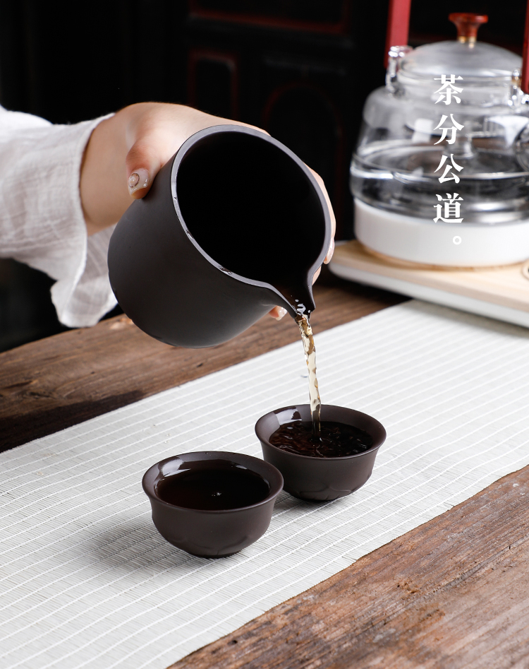 Travel purple sand tea sets portable cup home crack kung fu tea cup outdoors Travel the car with you