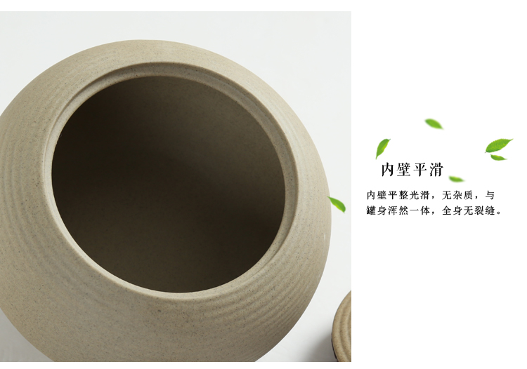 Is Yang large coarse pottery ceramic pu 'er tea pot pot brother wake receives your up tea packaging storage jar