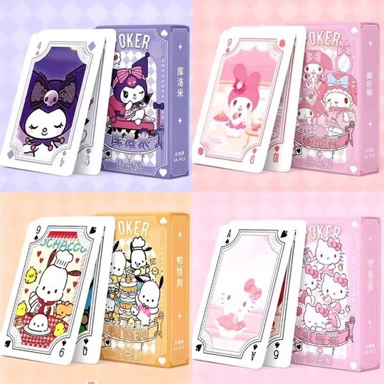 Cartoon poker children's high-looking cards children's playing cards educational games poker cards high-looking small playing cards