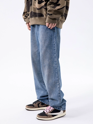 Ретро штаны в стиле хип-хоп, джинсы, повседневные брюки, в американском стиле, свободный прямой крой