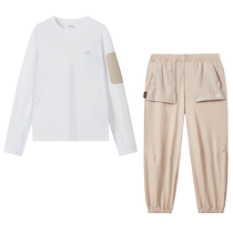 FILA Childrens Clothing Childrens Long-Sleeved Suit 2024 Autumn New Girls Sports Sweatshirt Woven Pants