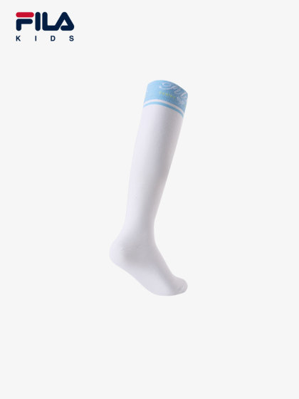 FILA斐乐儿童配件袜子2025年夏季新款过膝袜女小童及膝袜