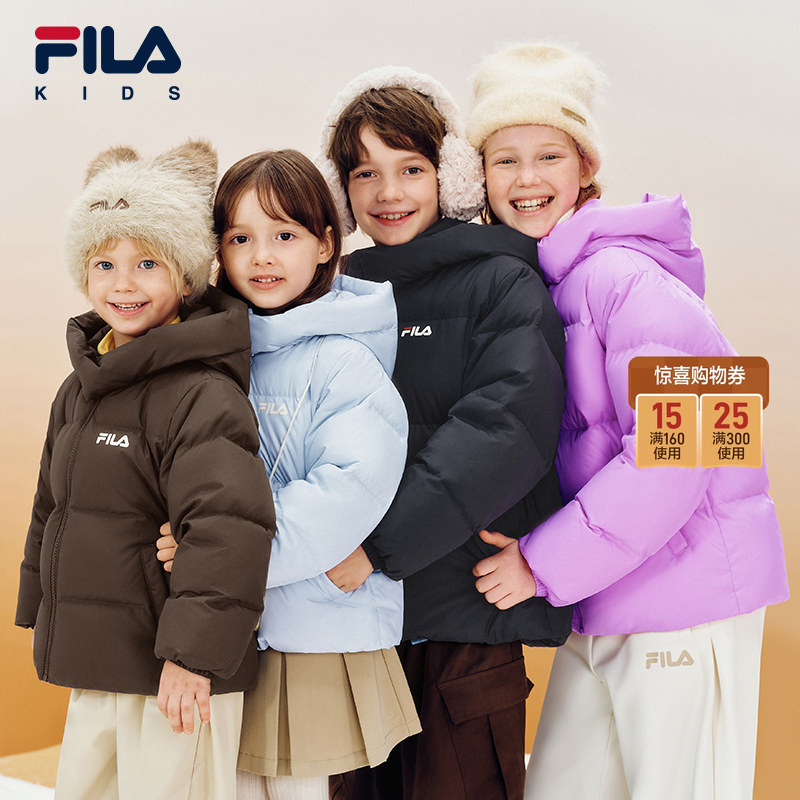 Meow Winter down Jacket | Fila Children's down Jacket 2026 Winter New Style Boys and Girls Warm Puffer Coat