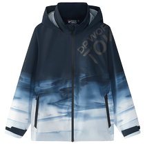 (Waterproof and breathable) FILA childrens clothing childrens tops 2024 autumn and winter new big childrens long-sleeved boys jackets