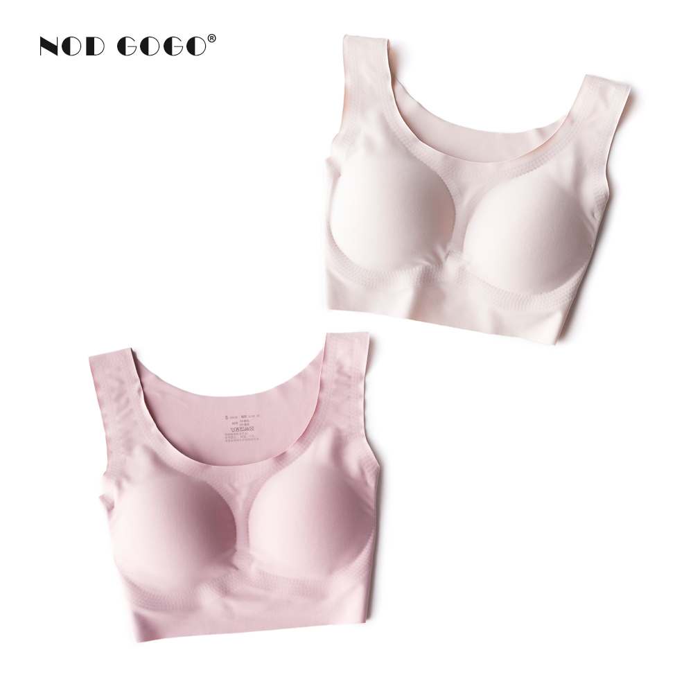 Ice-lụa đồ lót đánh dấu womens vòng thép miễn thu thập áo ngực áo ngực mảnh chống ánh sáng vest chạy thể thao chống sốc lau áo ngực.