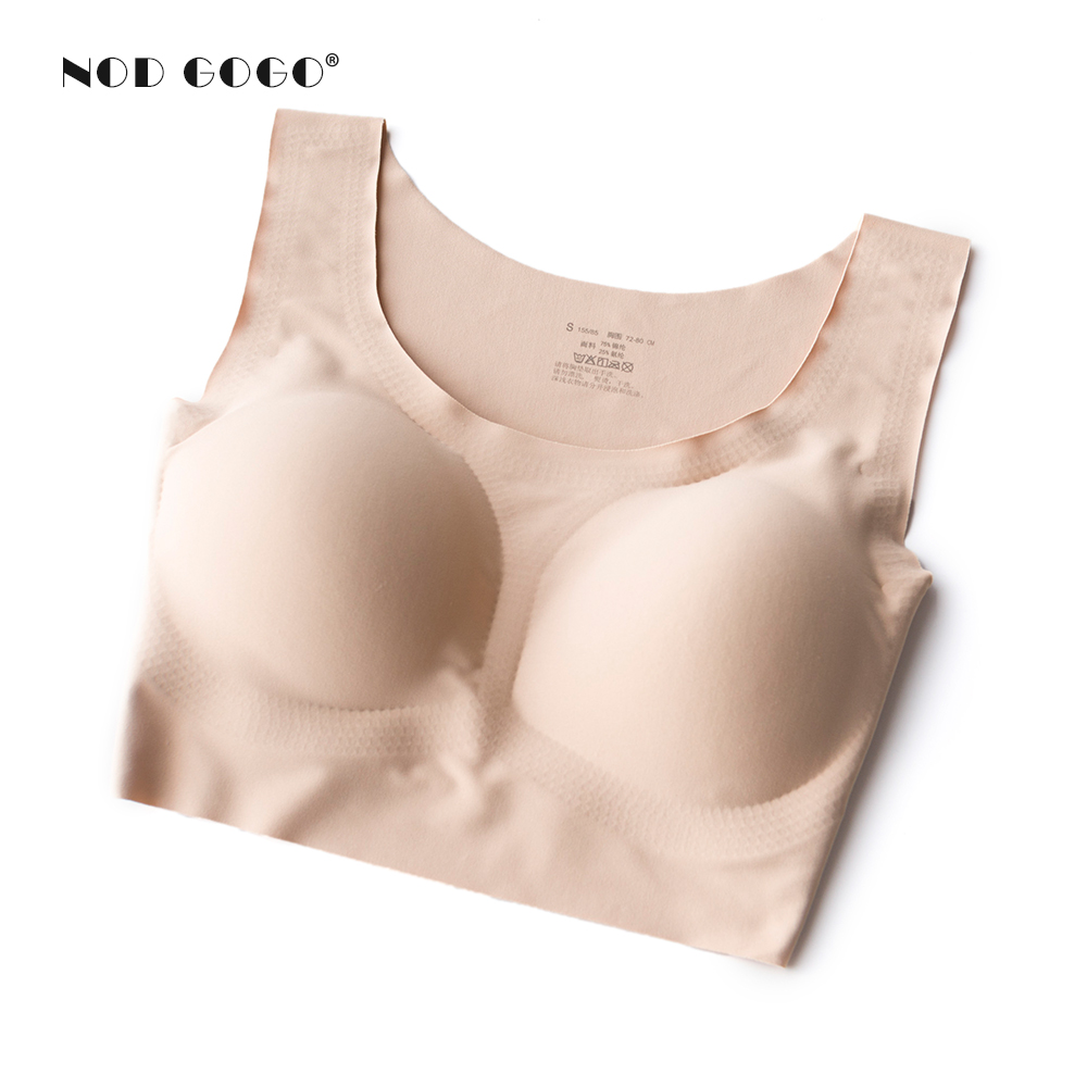 Ice-lụa đồ lót đánh dấu womens vòng thép miễn thu thập áo ngực áo ngực mảnh chống ánh sáng vest chạy thể thao chống sốc lau áo ngực.