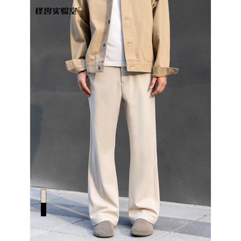 【M4】Monster Laboratory Autumn New Model 517 Anti-Fade Solid Color Minimalist Casual Trousers # 878