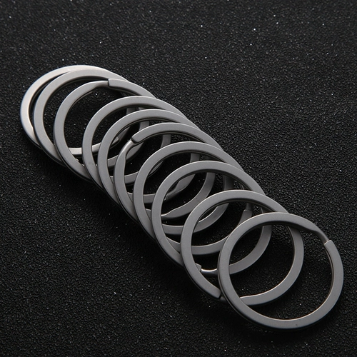 Круглый простой брелок из нержавеющей стали для ключей с аксессуарами, увеличенная толщина