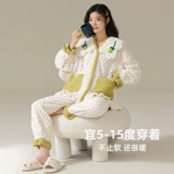 Зимняя коралловая бархатная пижама, утепленный милый зимний фланелевый комплект для принцессы