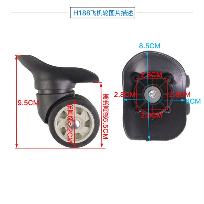 Bánh xe đa năng phụ kiện hộp hành lý hộp lốp xe bánh xe bánh caster túi xe đẩy trường hợp thay thế bánh xe hành lý sỉ lẻ phụ kiện vali