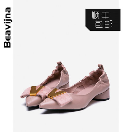 Beavijna\/百蕙江南高跟鞋女单鞋2018新款百搭