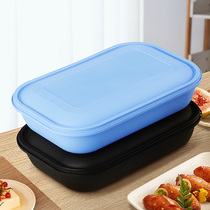 Saedro American rectangular disposable lunch box with lid take-out packaging box double-layer fast food box creative lunch box