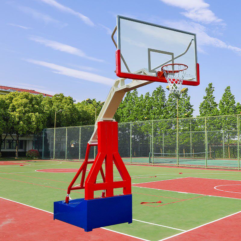 Standard Adult Basketball Rack Outdoor Mobile Basketball Rack Outdoor Liftable Basketball Indoor Tempered Glass Basketball Rack