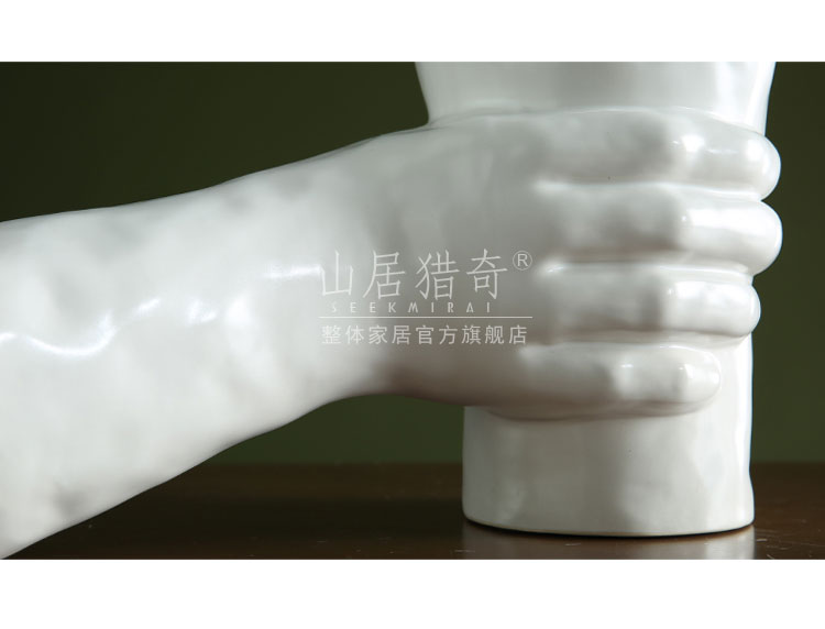New Chinese style Nordic household soft outfit example room furnishings furnishing articles creative ceramic flower arranging flowers, holding a vase