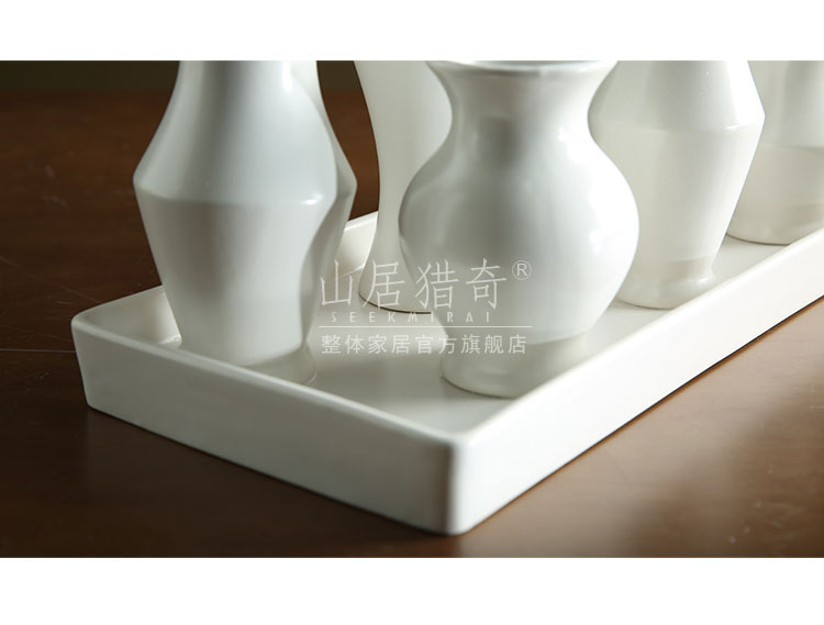 The Nordic ins small white is pure and fresh and ceramic vase mesa adornment tray was creative art flower arranging flower vase