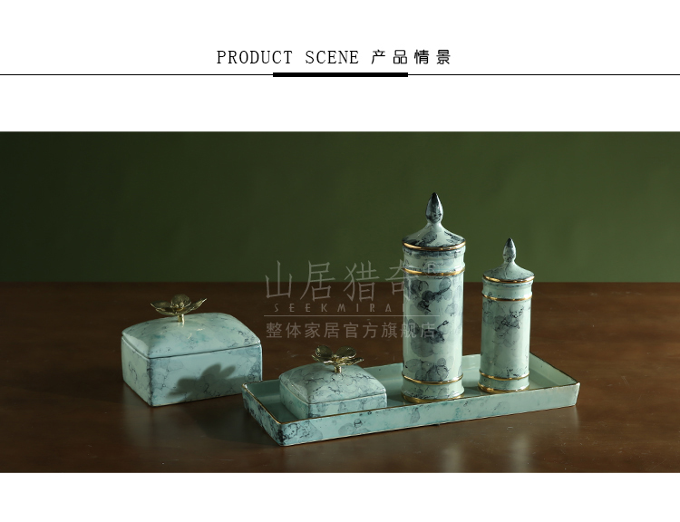 Nordic household ceramics decorated copper flower jewelry box would receive box example room dresser furnishing articles