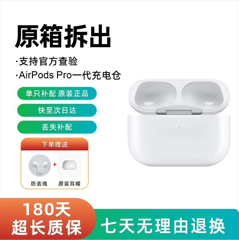 Apple Airpods Pro моноподовая наушница с дополнительной левой коробочкой и правым наушником, 1223344 поколение зарядного отделения