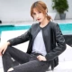Áo khoác da nữ bằng da ngắn đoạn 2018 thu đông 2018 mới mỏng da cừu bóng chày quần áo da áo khoác nhỏ thủy triều