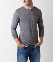 NEVER FOLLOW: mens long sleeve round neck bottomed T-shirt silky quick dry