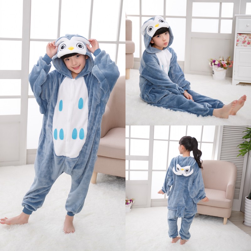 Flannel trẻ em mặc thỏ con phim hoạt hình động vật đồ ngủ một mảnh bé trai và bé gái nhà phục vụ trang phục trình diễn ao so sinh be trai