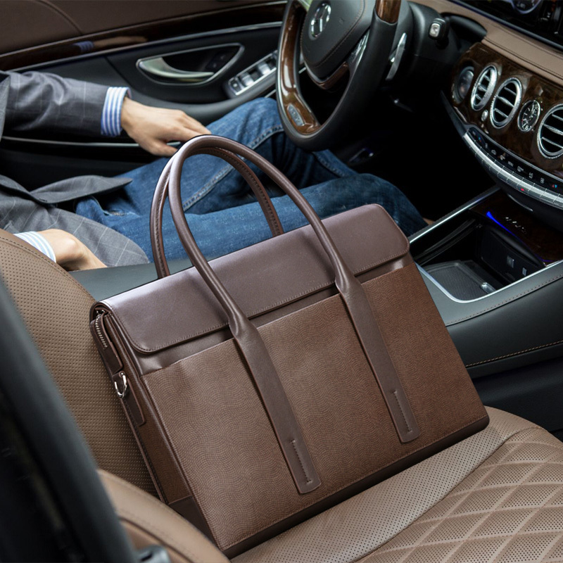 【Same as In-Store】Men's Briefcase Business Handbag Large Capacity Genuine Leather Horizontal Style Casual Official Bag 【Same as In-Store】Men's Briefcase Business Handbag Large Capacity Genuine Leather Horizontal Style Casual Official Bag