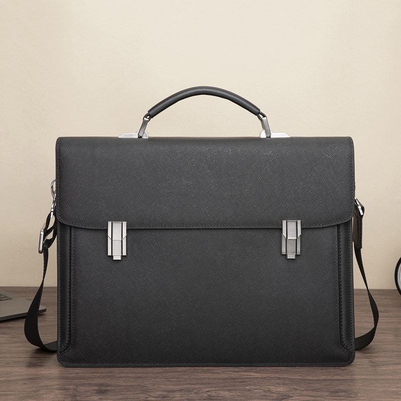 (MALL THE SAME) CARGO NUMBER G200202-1 REAL LEATHER BUSINESS HANDBAG MALE Bull Leather Bag Briefcase Male