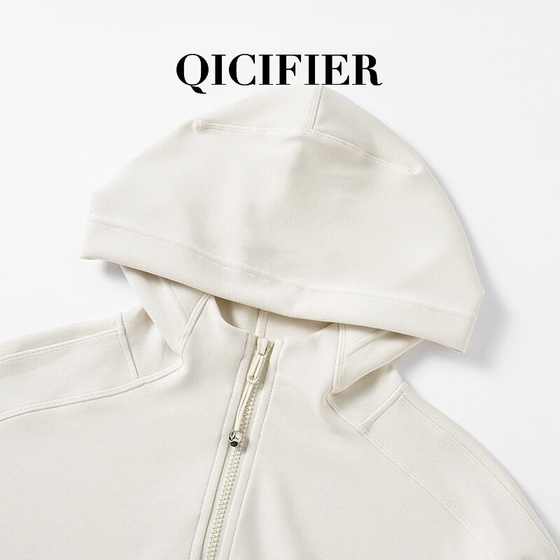 Куртка для йоги 新款糯米休闲瑜伽上衣跑步运动健身拉链连帽衫瑜伽卫衣女5219 Thousands of colored phyl