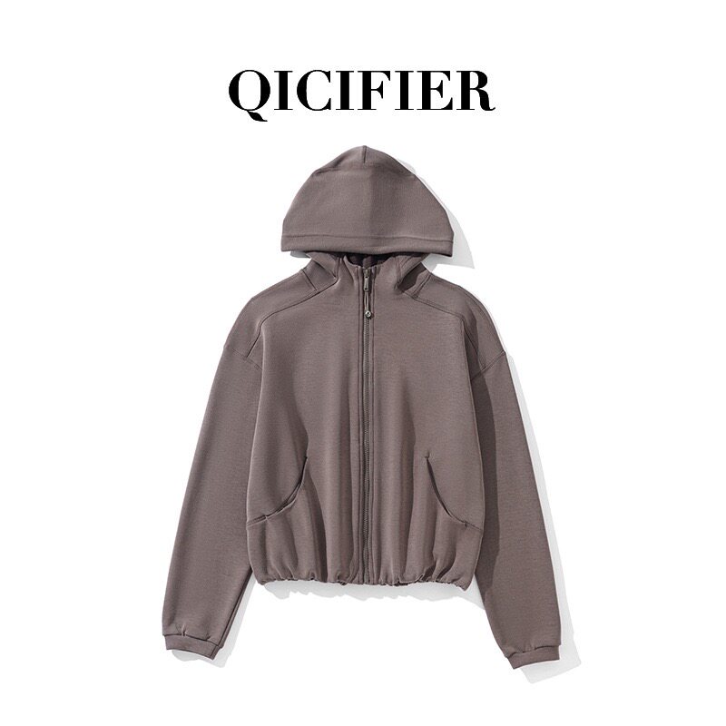 Куртка для йоги 新款糯米休闲瑜伽上衣跑步运动健身拉链连帽衫瑜伽卫衣女5219 Thousands of colored phyl