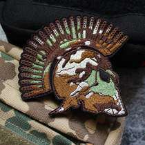 Alien laser cutting camouflage Spartan full embroidery Velcro armband morale badge DIY patch emblem bag stickers