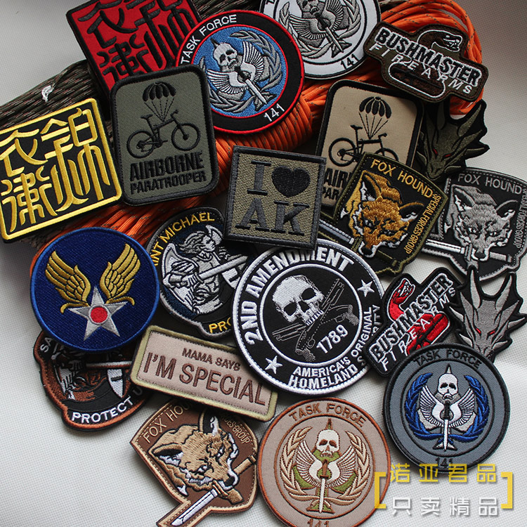 Computer embroidery Embroidery armband Exquisite velcro chapter Badge Military fan bag tips Air chapter DIY sewing cloth patch repair program