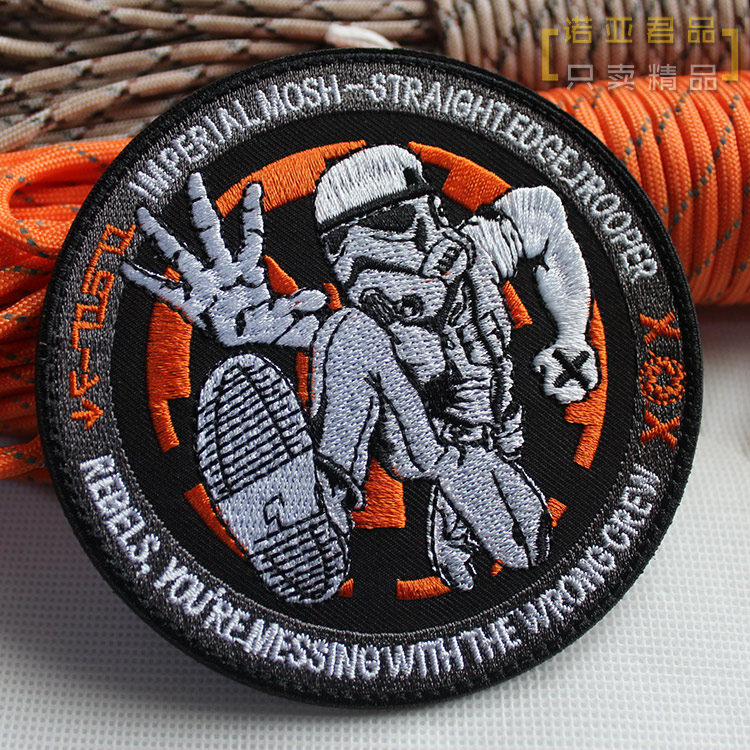 Large Star Wars STAR WARS Imperial Soldier Embroidered Velcro Badge Armband Empire Dance Game Peripherals