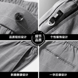 Мужские летние тонкие шелковые штаны, повседневные брюки, осенний пиджак классического кроя