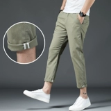 Шелковые хлопковые тонкие трендовые универсальные штаны