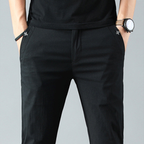 Mens suit suit pants pants mens slim straight summer ultra-thin ice silk breathable casual pants trousers summer pants